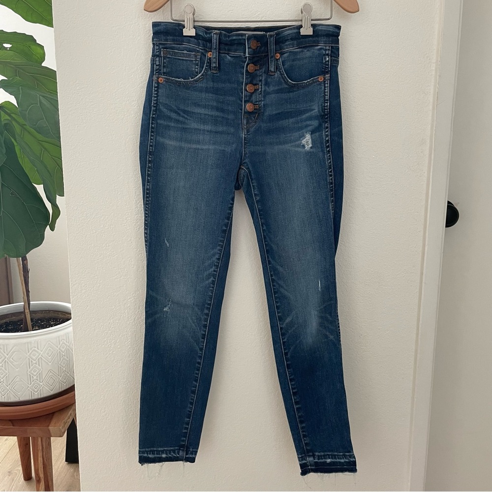 Madewell 10” High Rise Skinny Button Front